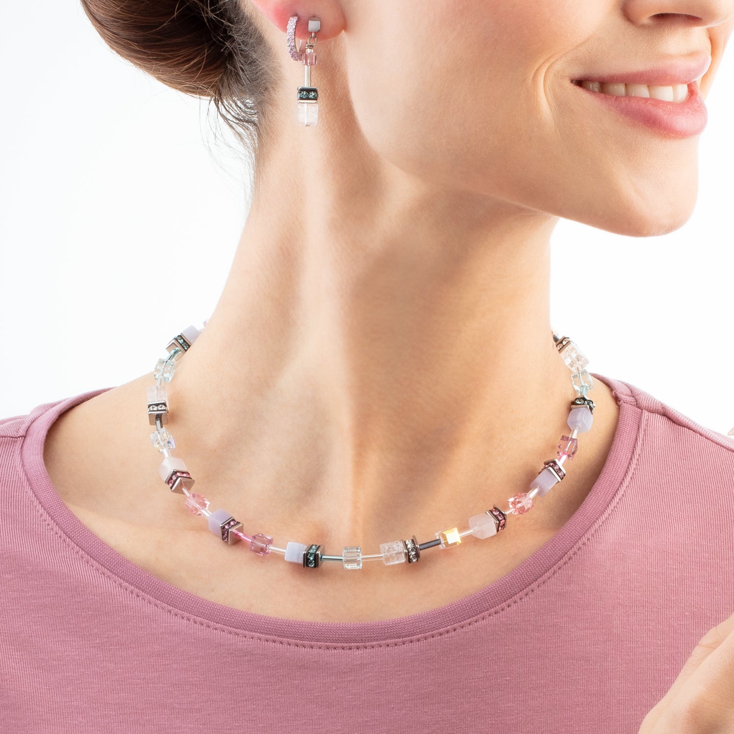 Eternal Love Creole mini silber-rosa
