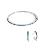 Eternal Love Armreif silber-blau von COEUR DE LION – im Set mit passenden Schmuckstücken