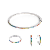 Eternal Love Armreif silber-multicolor von COEUR DE LION – im Set mit passenden Schmuckstücken