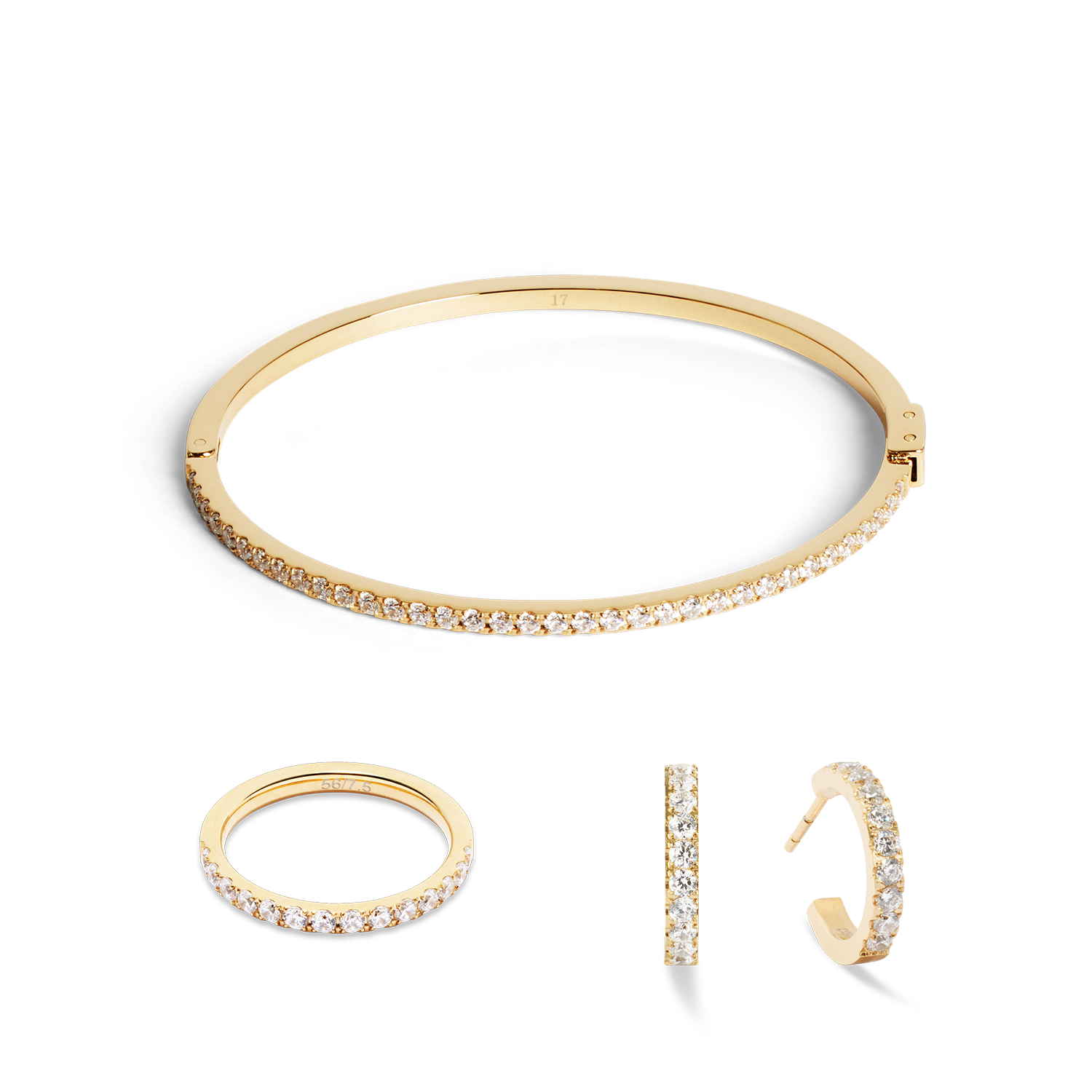 Eternal Love Armreif gold-kristall von COEUR DE LION – im Set mit passenden Schmuckstücken