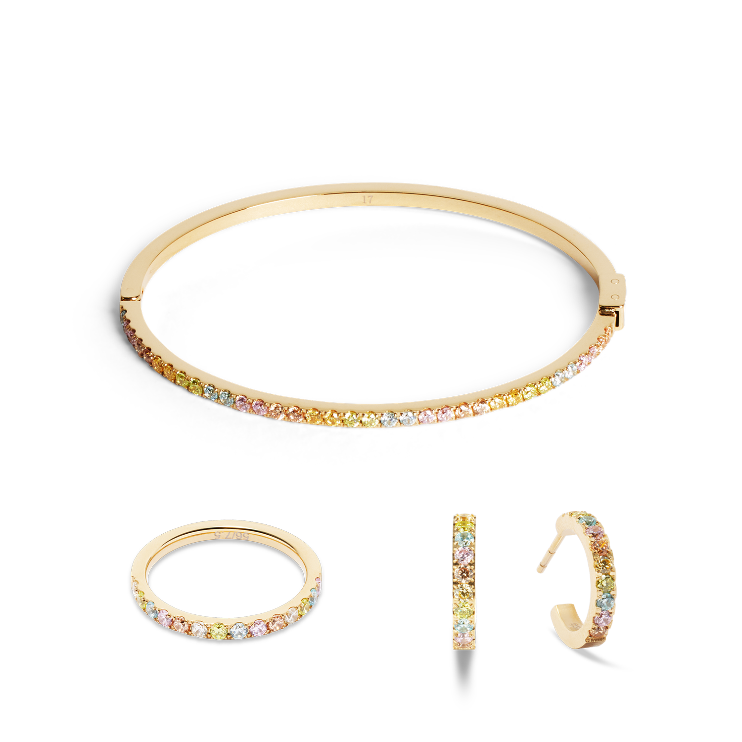 Eternal Love Ring gold-multicolor pastell von COEUR DE LION – im Set mit passenden Schmuckstücken
