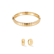 Structure Creolen Gold von COEUR DE LION – im Set mit passenden Schmuckstücken