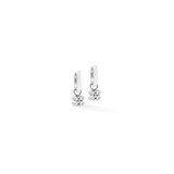 Ohrringe Creole Spikes Cube Silber