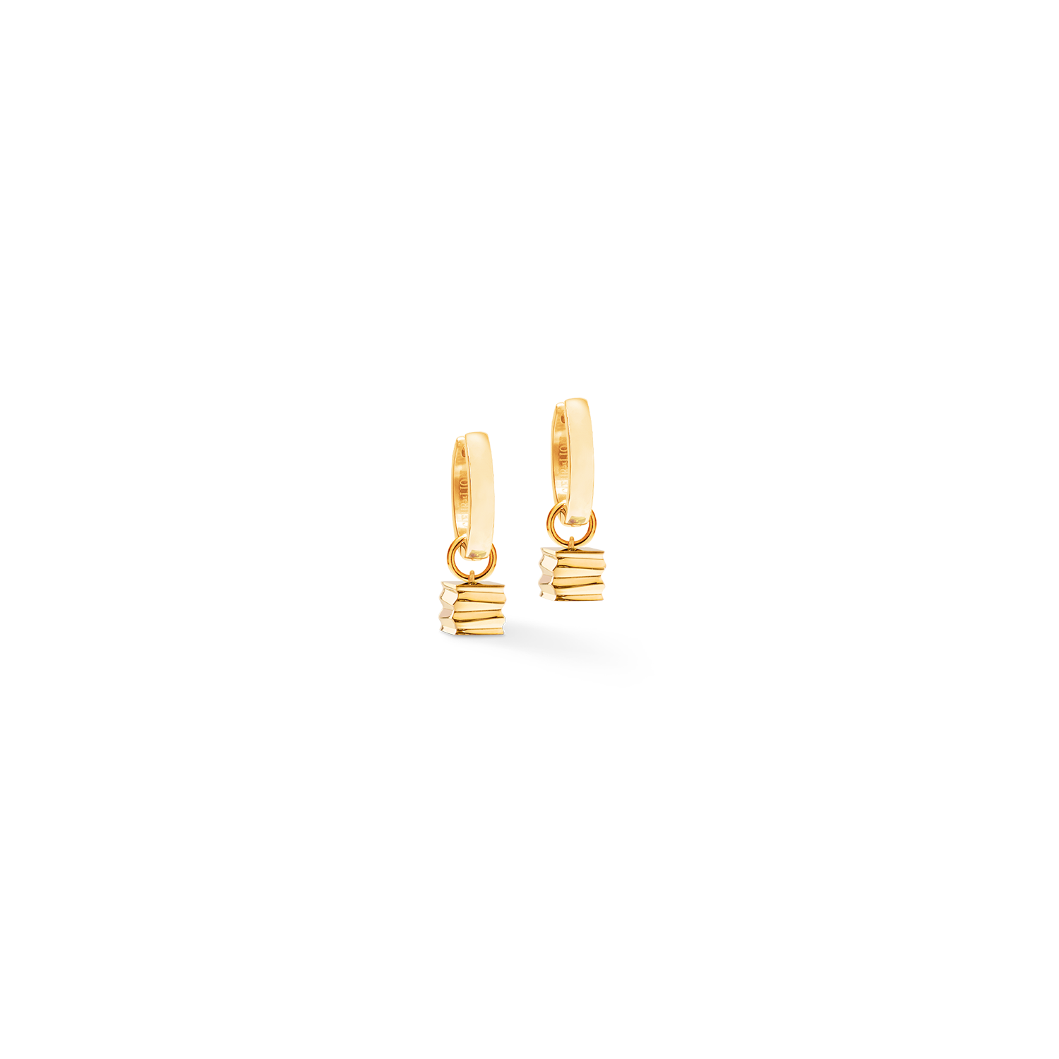 Ohrringe Creole Wave Cube Gold von COEUR DE LION