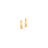 Ohrringe Creole Wave Cube Gold