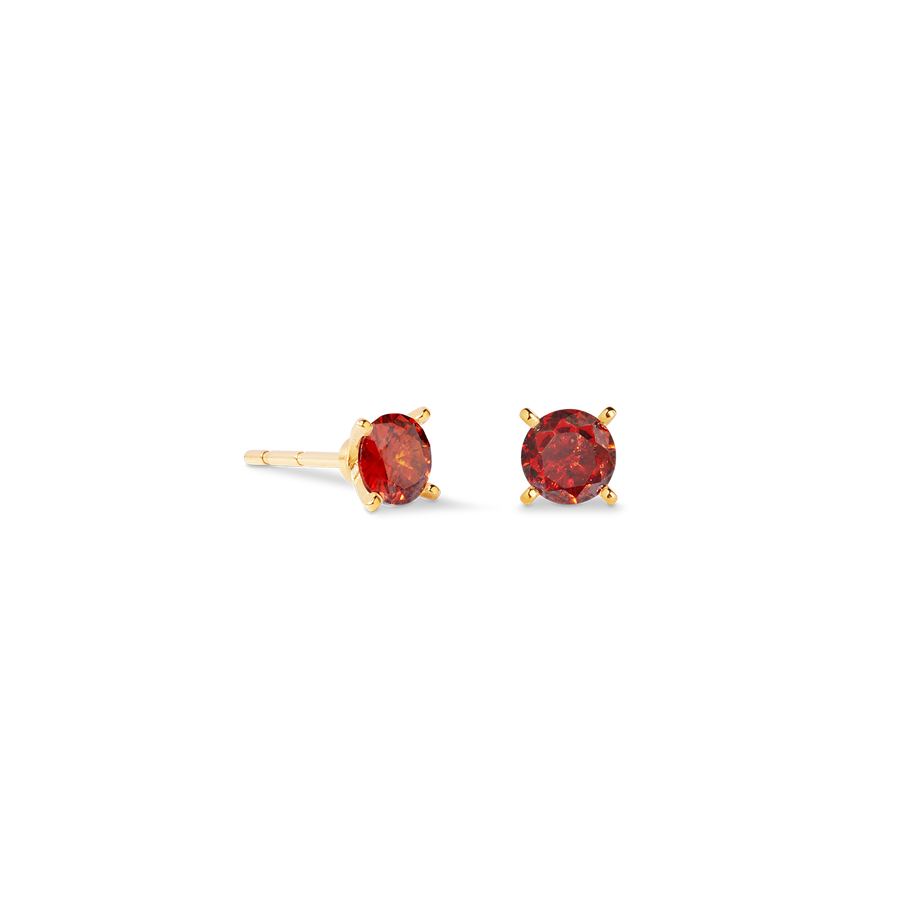 Ohrstecker Glam Dot 5 mm gold-rot