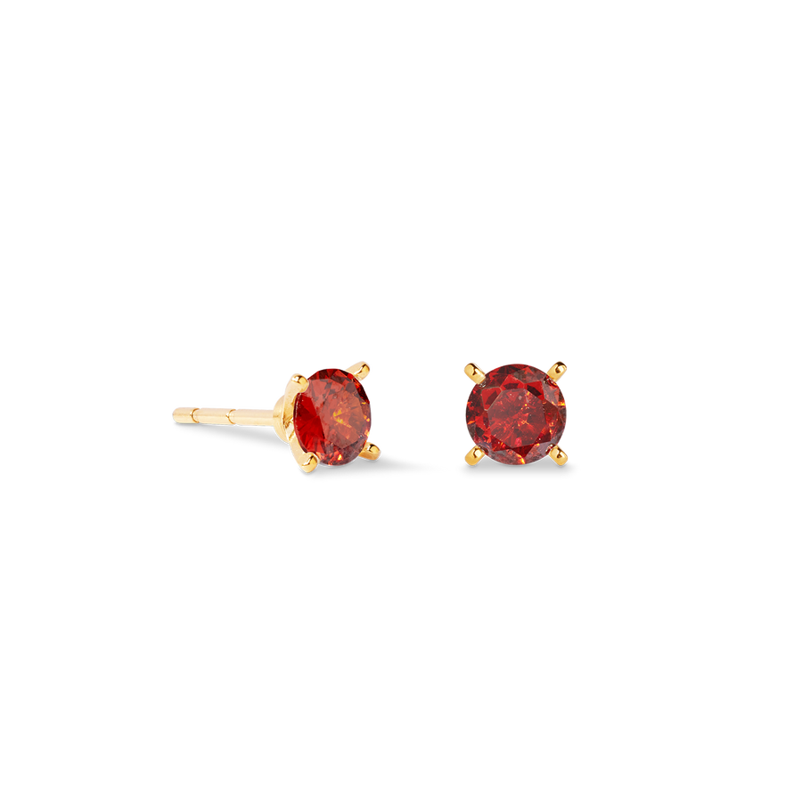 Ohrstecker Glam Dot 5 mm gold-rot