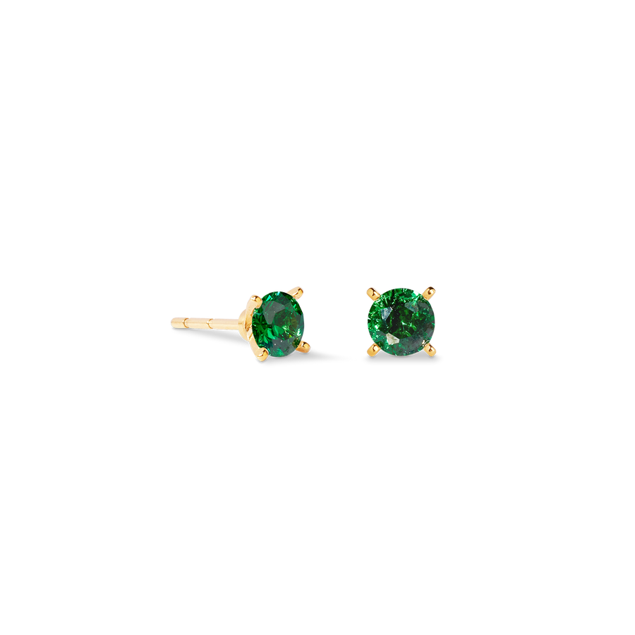 Ohrstecker Glam Dot 5 mm gold-dunkelgrün