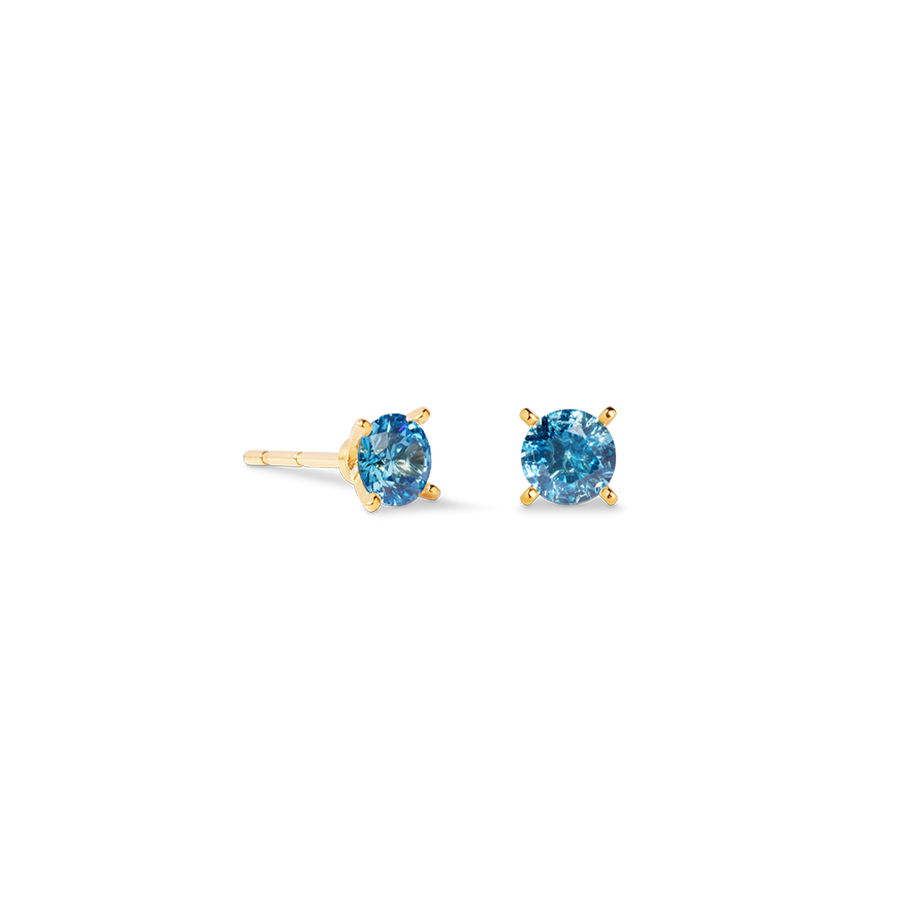 Ohrstecker Glam Dot 5 mm gold-blau
