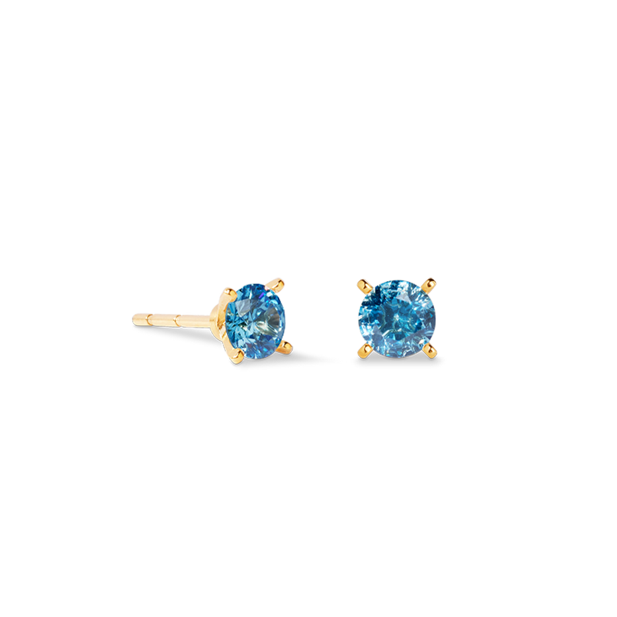 Ohrstecker Glam Dot 5 mm gold-blau