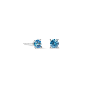 Ohrstecker Glam Dot 5 mm silber-blau von COEUR DE LION