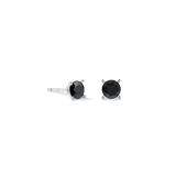 Ohrstecker Glam Dot 5 mm silber-schwarz