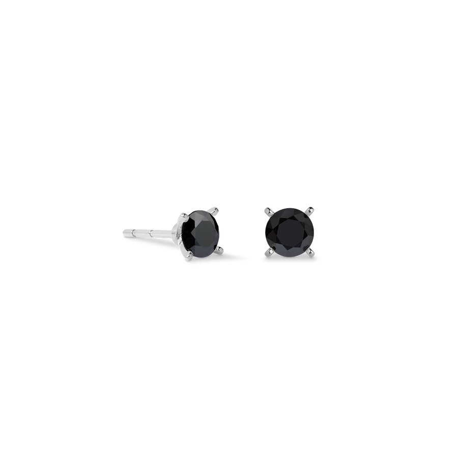 Ohrstecker Glam Dot 5 mm silber-schwarz