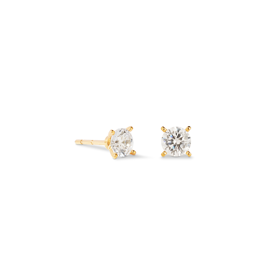 Ohrstecker Glam Dot 5 mm gold-kristall