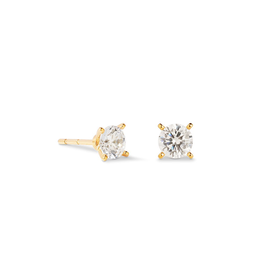 Ohrstecker Glam Dot 5 mm gold-kristall