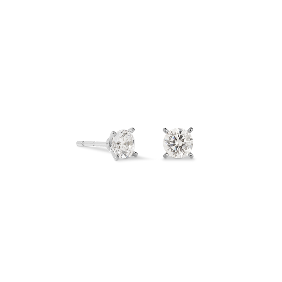 Ohrstecker Glam Dot 5 mm silber-kristall