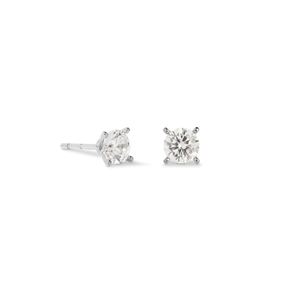 Ohrstecker Glam Dot 5 mm silber-kristall