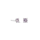 Ohrstecker Glam Dot 5 mm silber-rosa