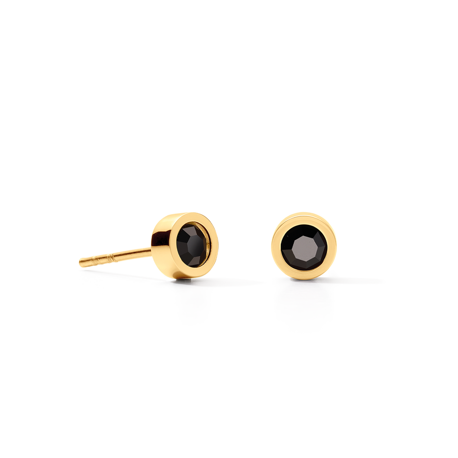 Ohrringe Sparkling Dots gold-schwarz