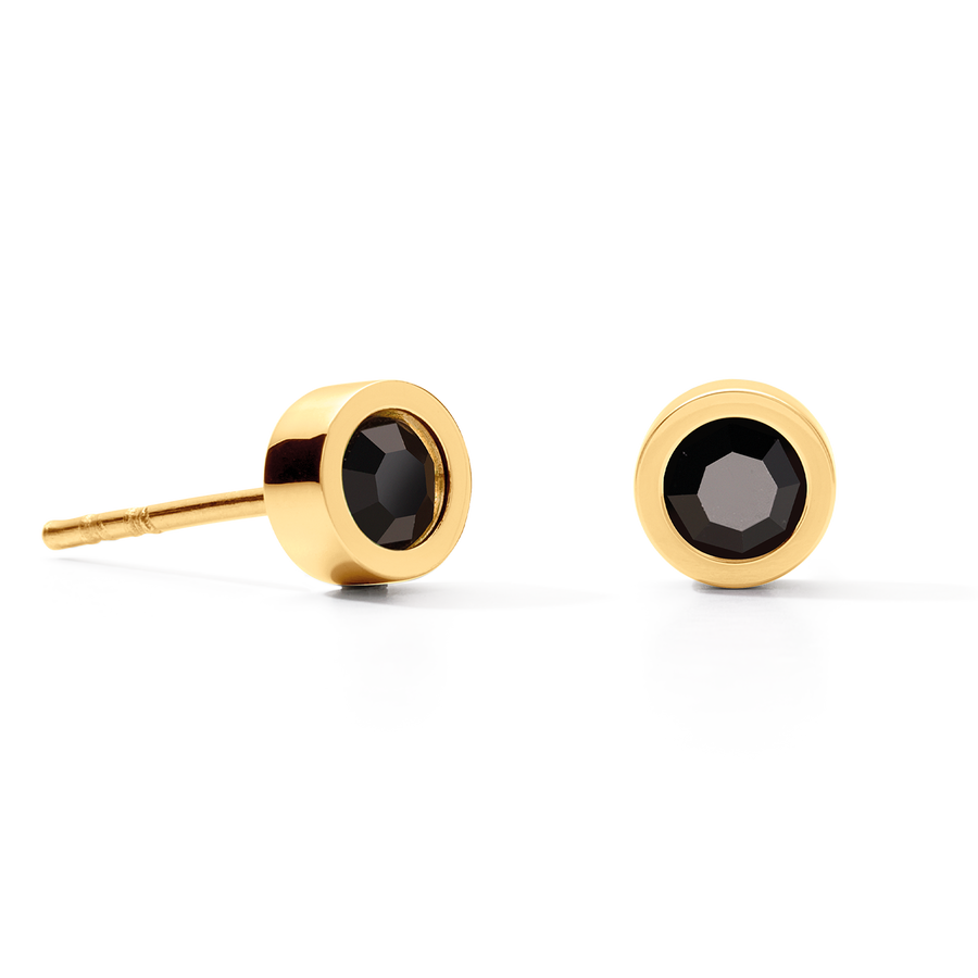 Ohrringe Sparkling Dots gold-schwarz