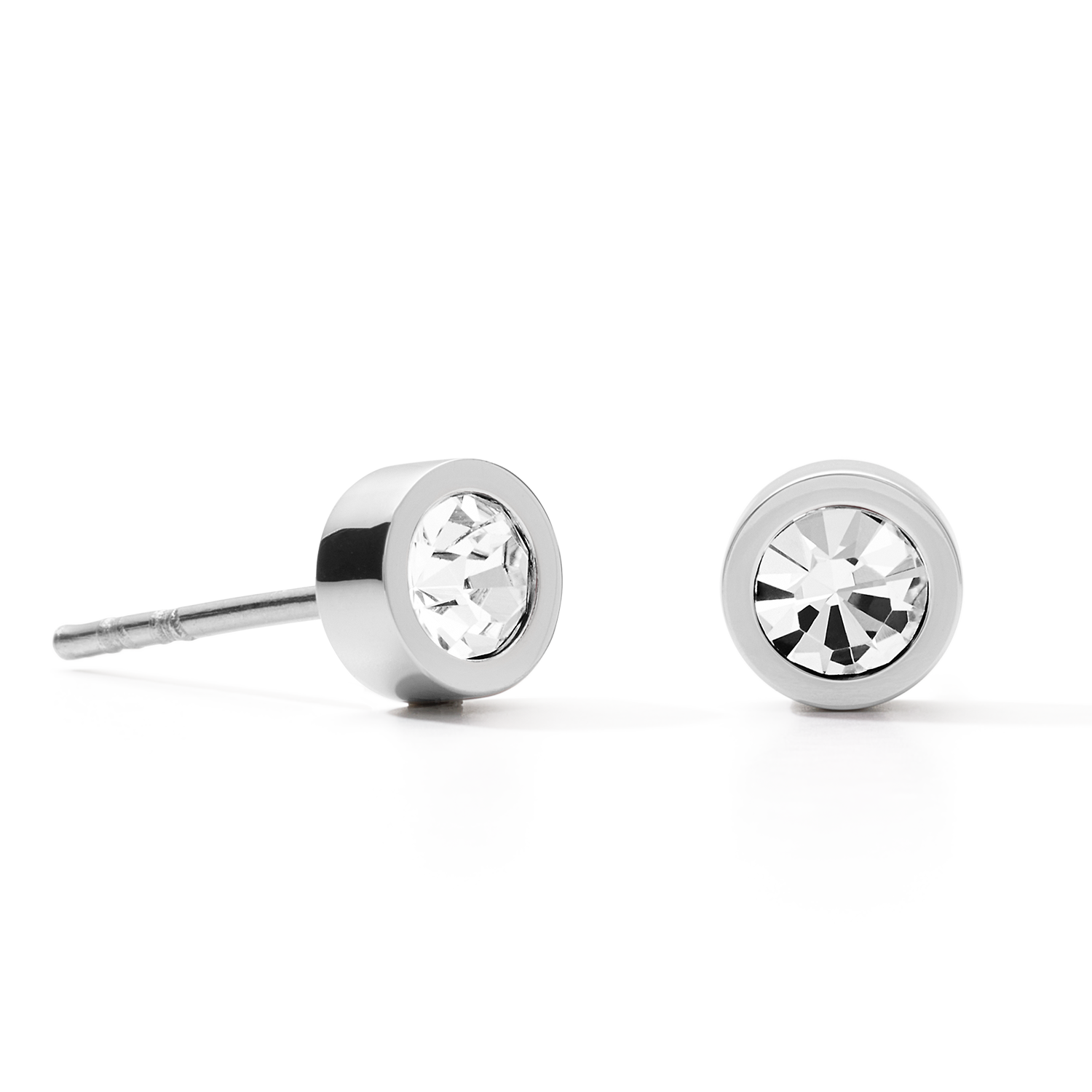 Ohrringe Sparkling Dot silber-kristall von COEUR DE LION – Detailaufnahme