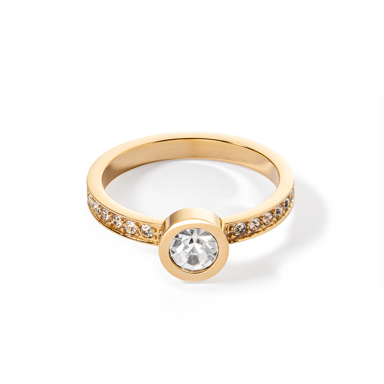 Sparkling Dots Ring gold kristall von COEUR DE LION – Detailaufnahme