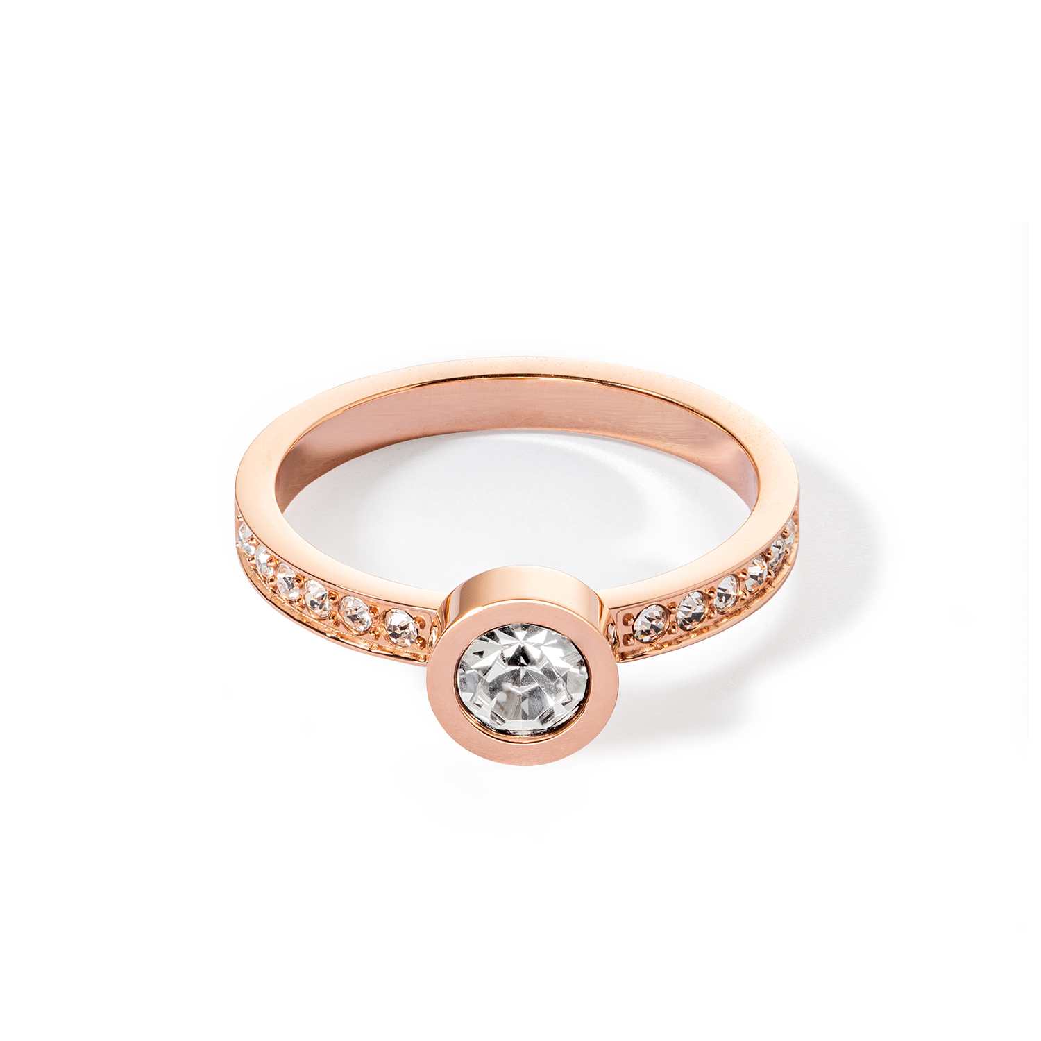 Sparkling Dots Ring roségold kristall von COEUR DE LION – Detailaufnahme