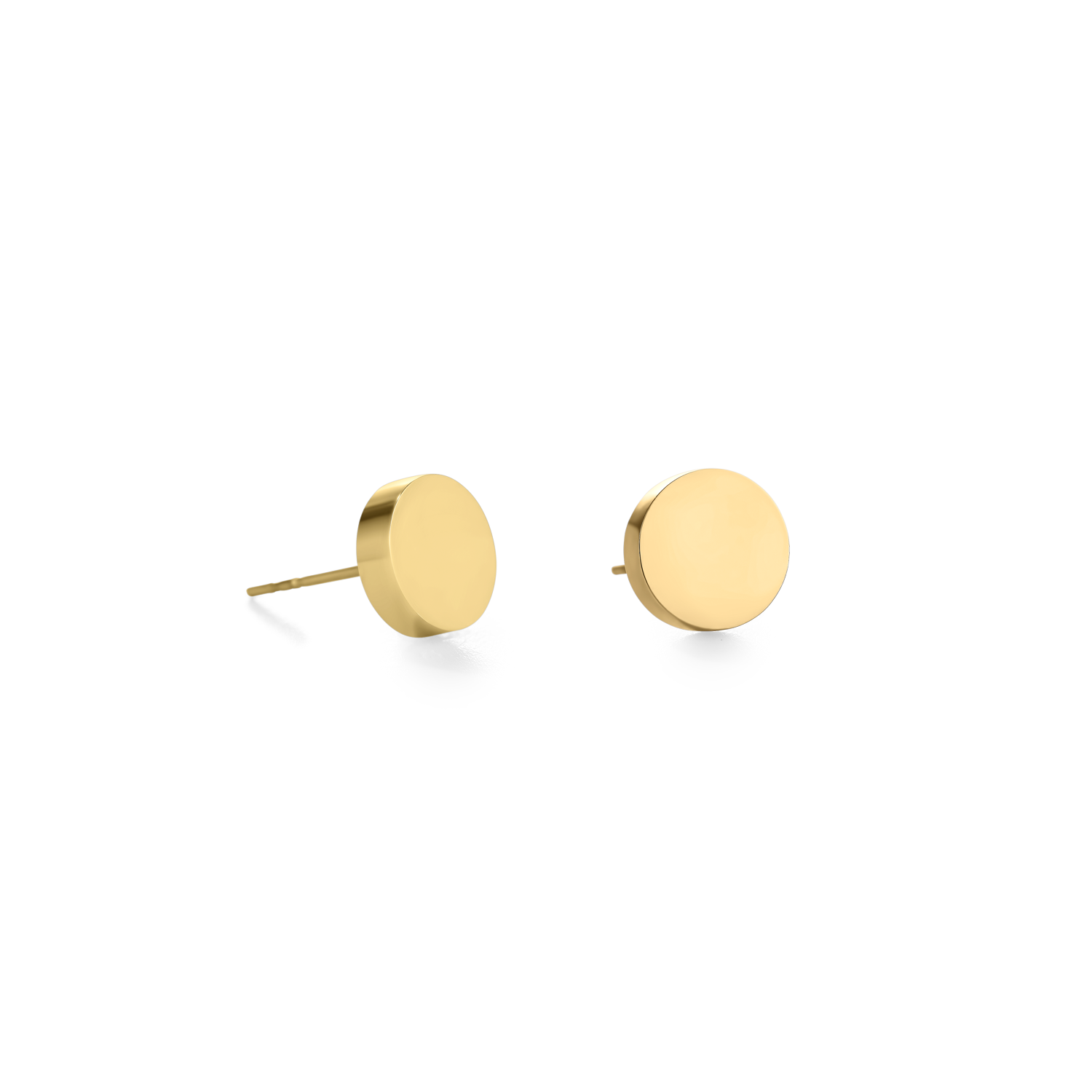 Ohrringe Rund Edelstahl gold