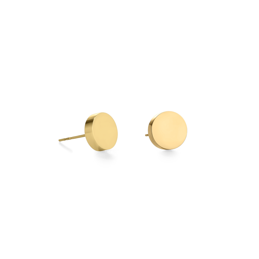 Ohrringe Rund Edelstahl gold