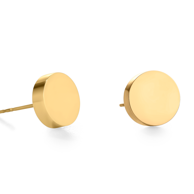 Ohrringe Rund Edelstahl gold