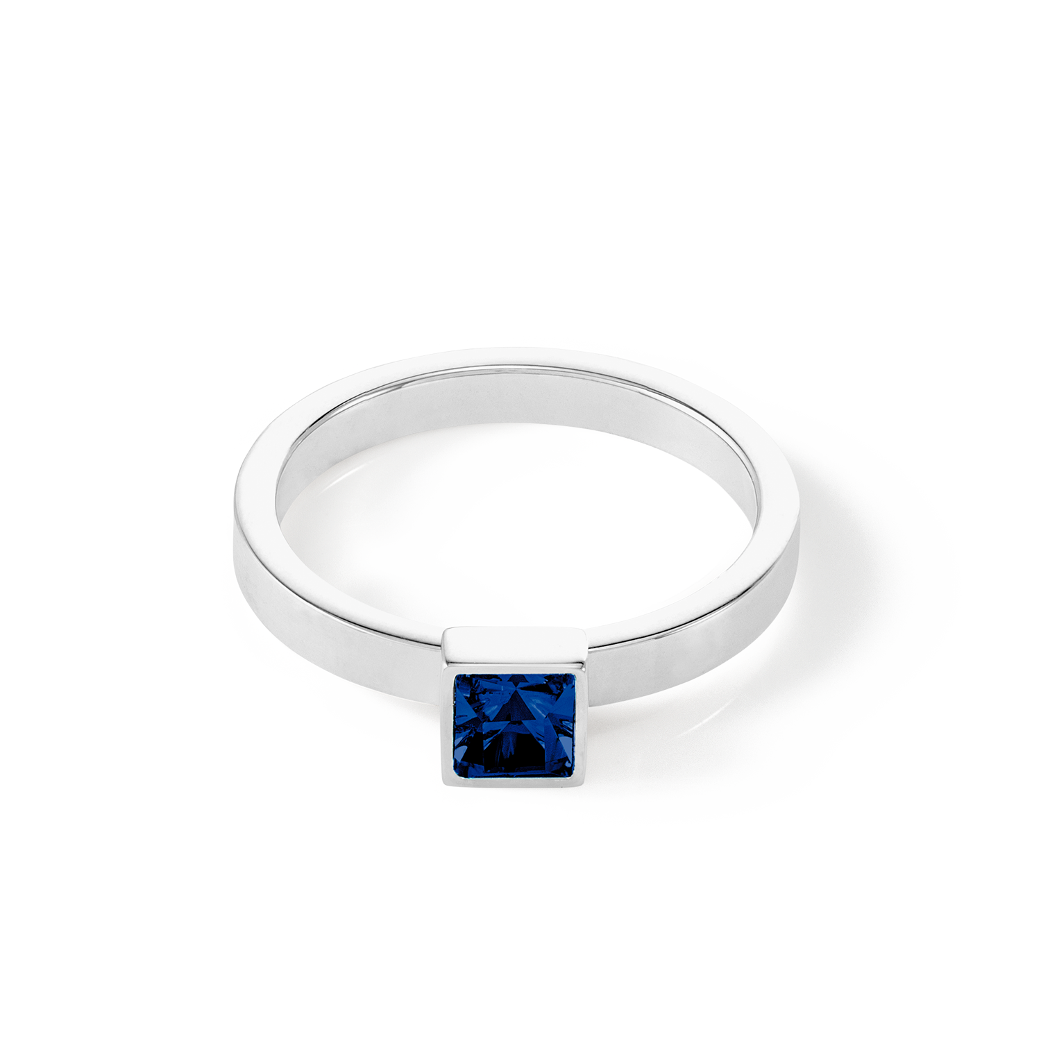 Brilliant Square small Ring silber montana von COEUR DE LION – Detailaufnahme