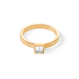 Brilliant Square small Ring gold kristall