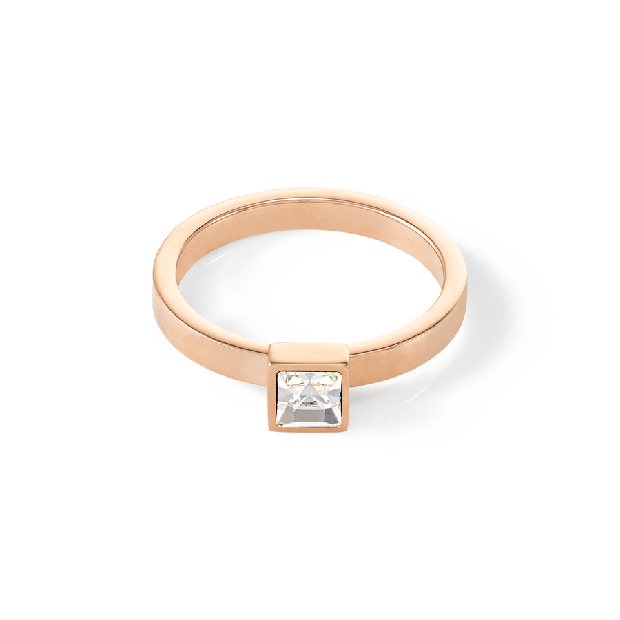 Brilliant Square small Ring roségold kristall