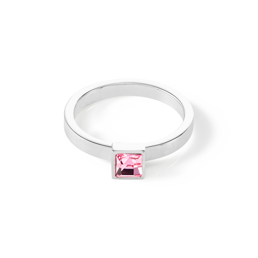 Brilliant Square small Ring silber rosa