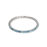 Tennisarmband silber-blau
