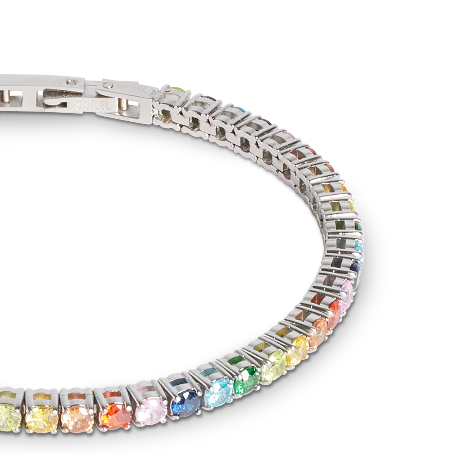 Tennisarmband silber-multicolor von COEUR DE LION – Detailaufnahme