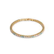 Tennisarmband gold-multicolor pastell von COEUR DE LION