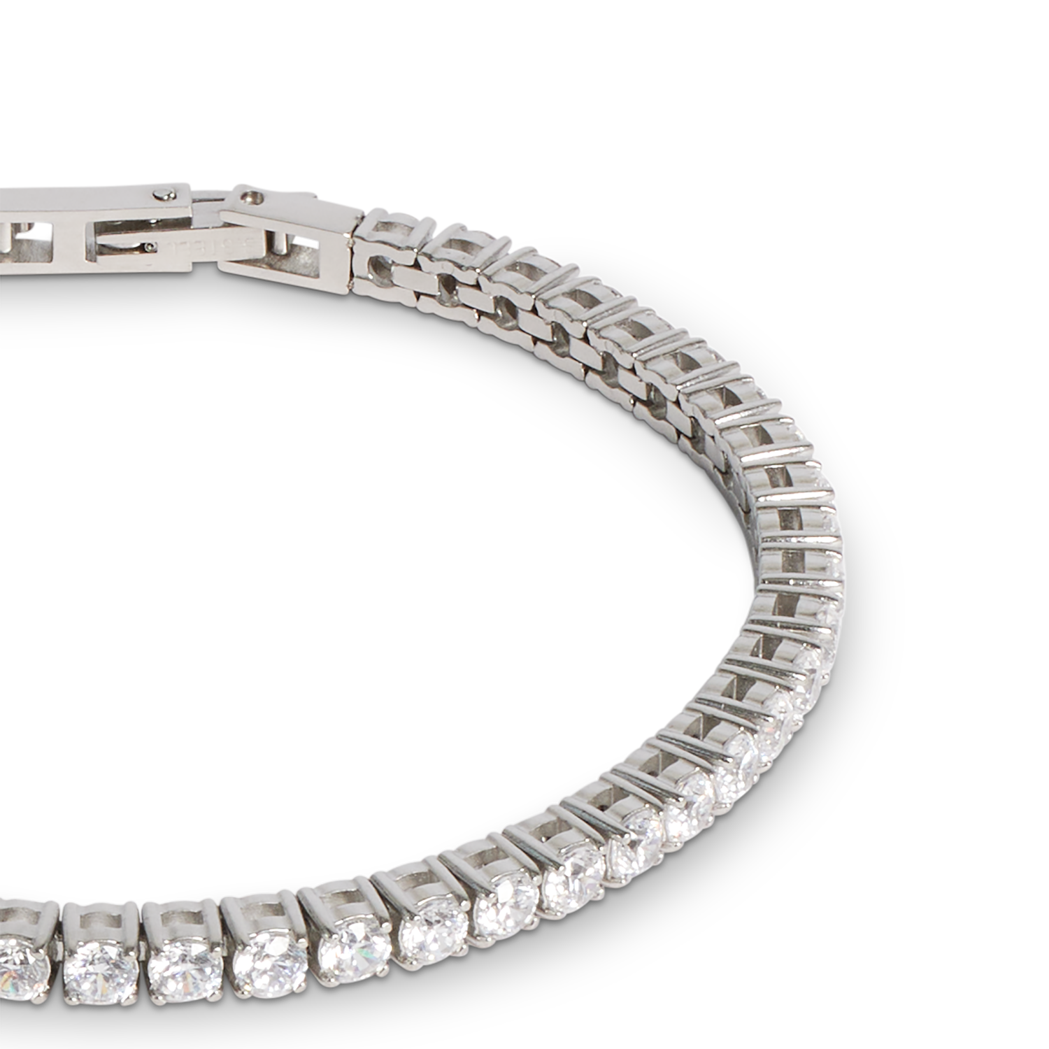 Tennisarmband silber-kristall von COEUR DE LION – Detailaufnahme