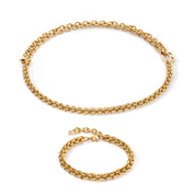 Halskette Mesh Chain gold von COEUR DE LION – im Set mit passenden Schmuckstücken