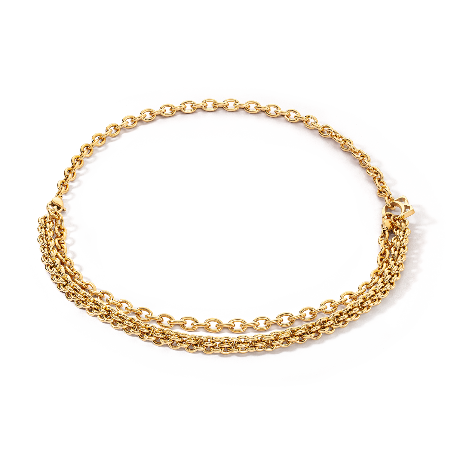 Halskette Mesh Chain gold von COEUR DE LION – Tragevariante