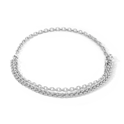 Halskette Mesh Chain silber von COEUR DE LION – Tragevariante