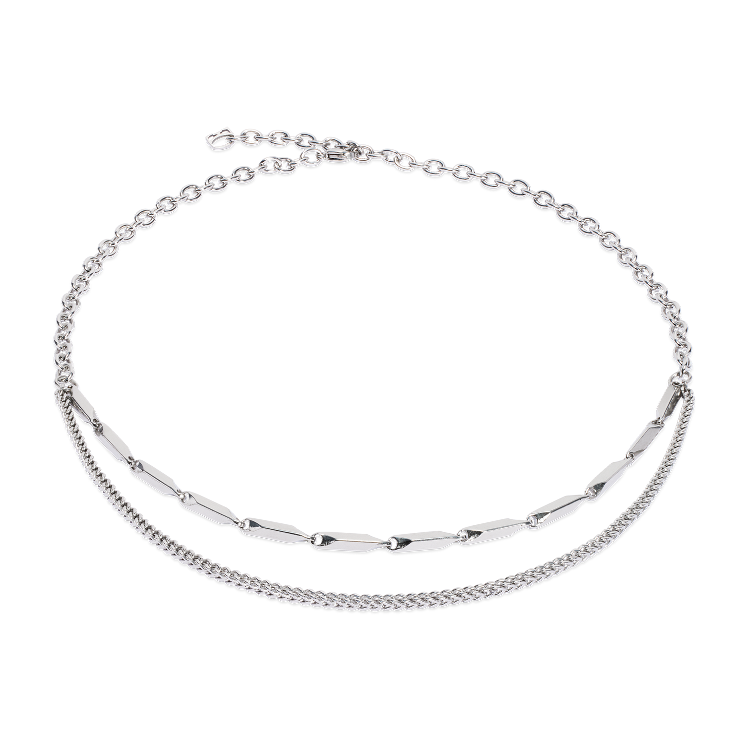 Halskette Twisted Layers silber von COEUR DE LION