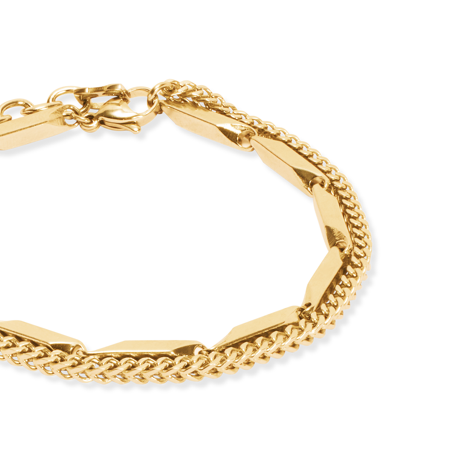 Armband Twisted Layers gold von COEUR DE LION – Detailaufnahme