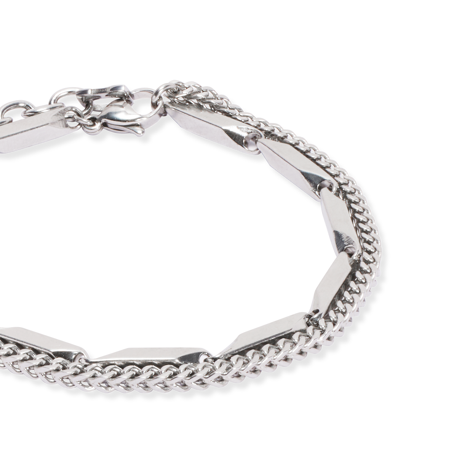 Armband Twisted Layers silber von COEUR DE LION – Detailaufnahme
