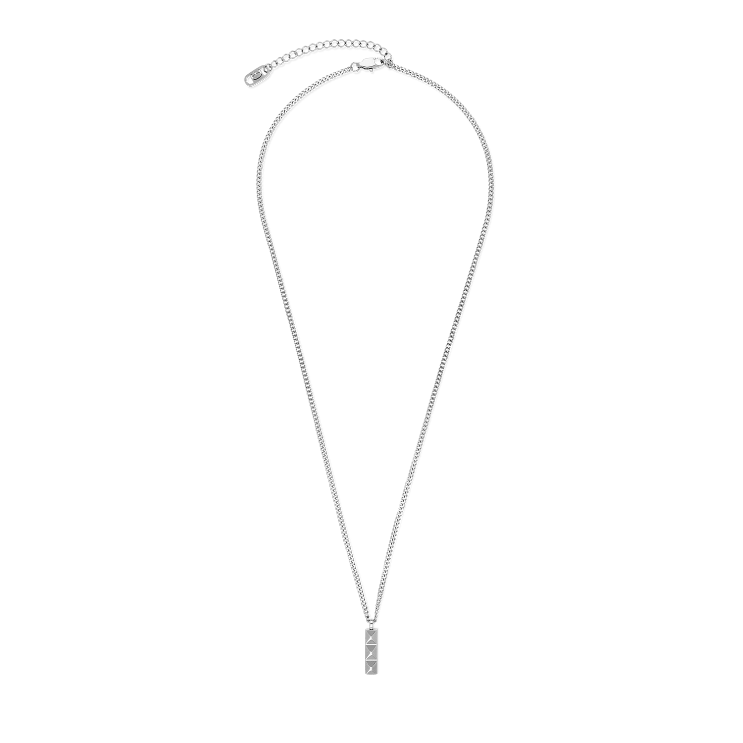 Halskette Spikes Trio Bar silber