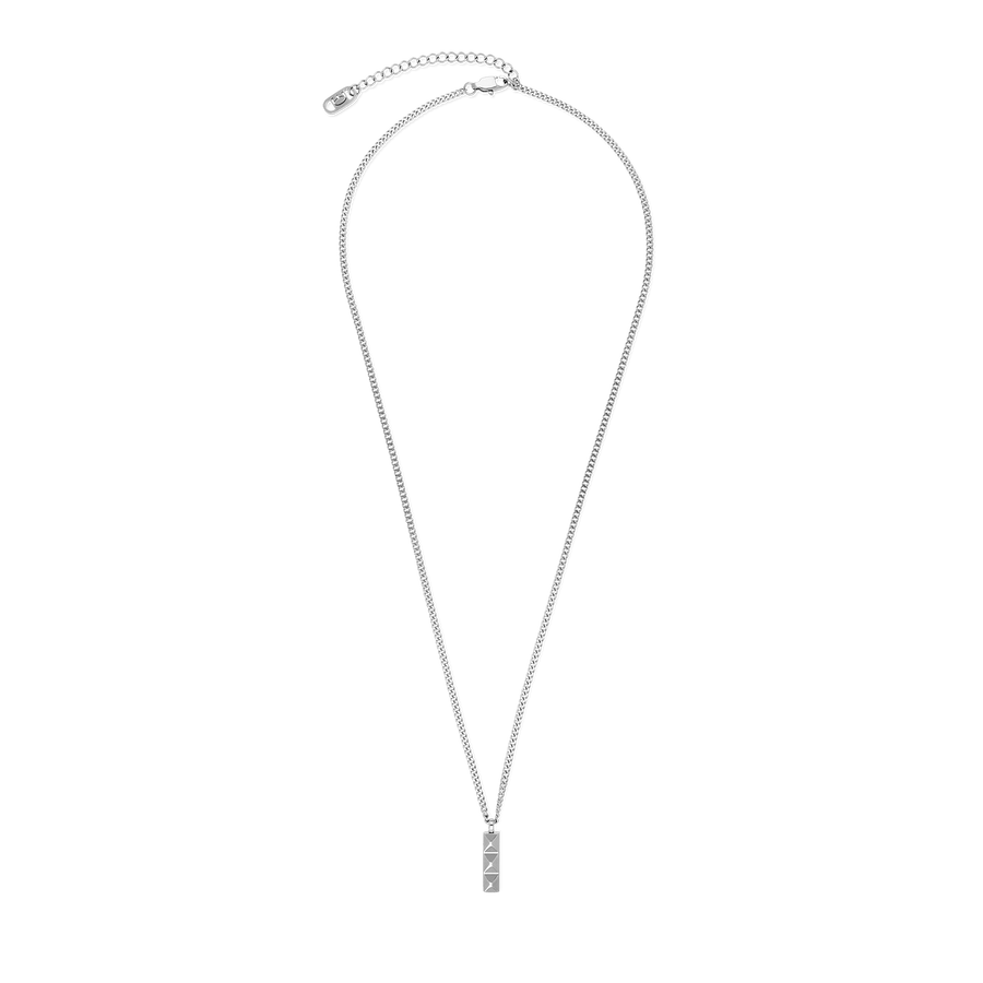 Halskette Spikes Trio Bar silber