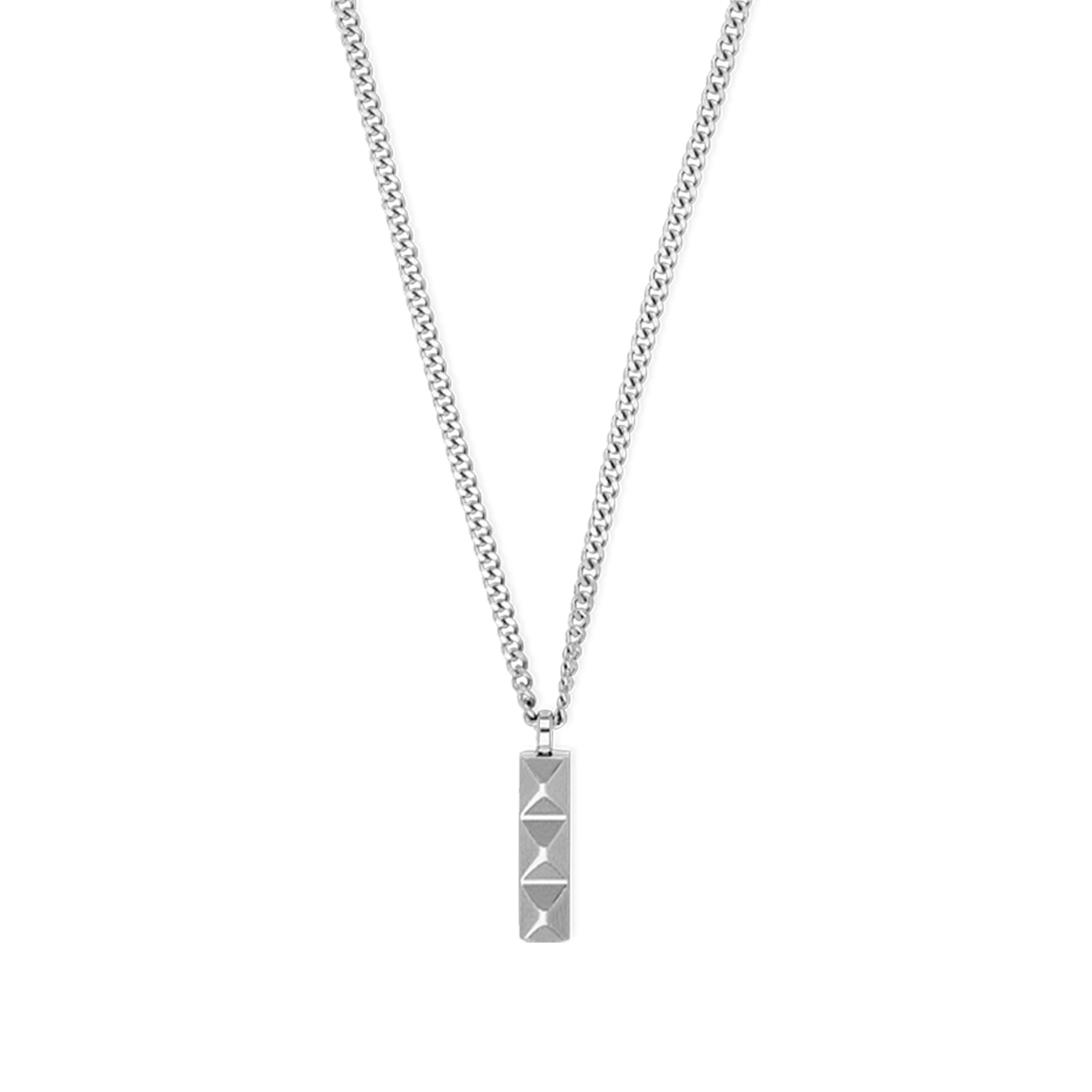Halskette Spikes Trio Bar silber