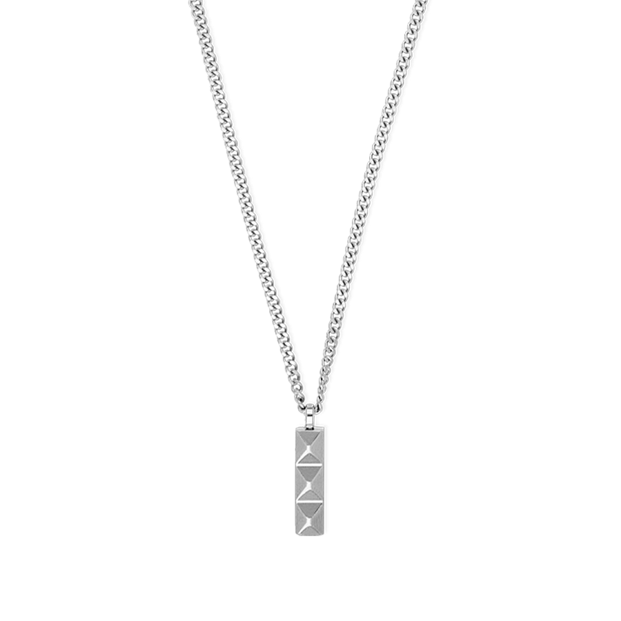 Halskette Spikes Trio Bar silber