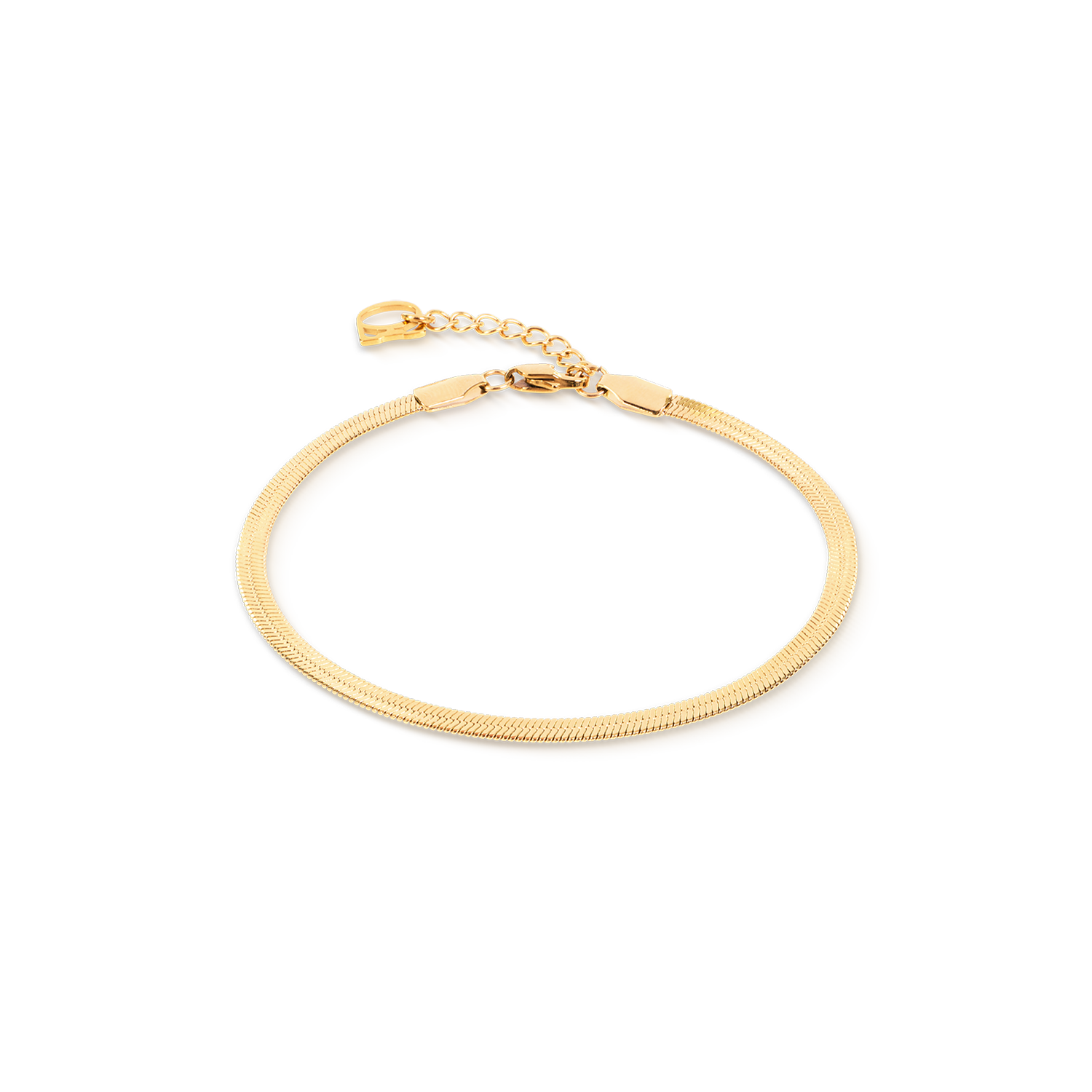Flaches Schlangenarmband Gold