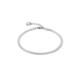 Flaches Schlangenarmband Silber